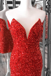 Misshow Sparkly Red Sweetheart Sequins Tight Short Homecoming Dress/Mini Dress